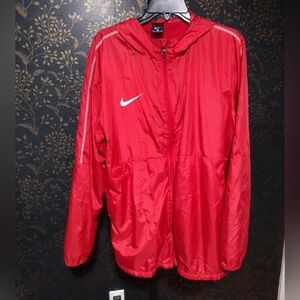 Nike Red Nylon Mesh Windbreaker Jacket